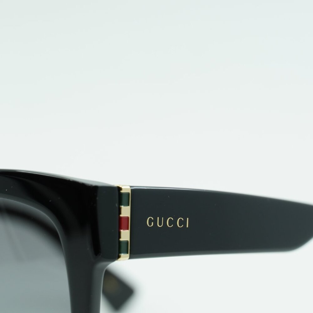 Gucci GG0459S 001 Sunglasses Black Cat Eye Frame, Grey Lenses - Picture 4 of 11